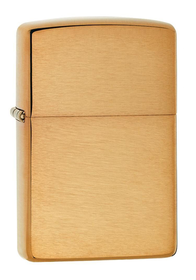 Zippo 204 Solid Brass Brushed | Đồng Nguyên Khối Xước Cổ Điển, Chuyên Khắc 3D