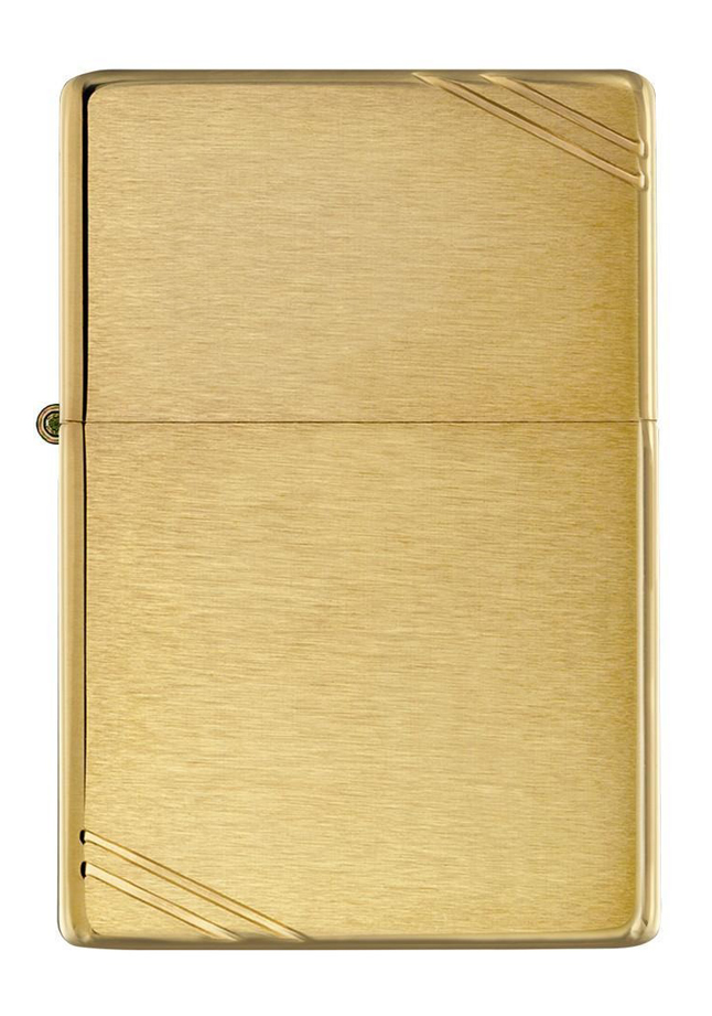 Zippo 240 Vintage with Slashes Brushed Brass | Đồng Xước Cổ Điển Vát Góc